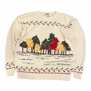 Vintage Northern Reflections Nature 3D Knit Sweater